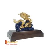 Rồng Cuộn Sóng Dát Vàng 24K