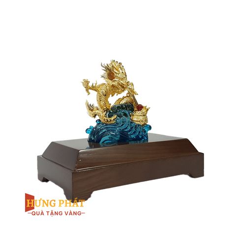 Rồng Nhả Ngọc Dát Vàng 24K