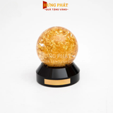 Quả cầu pha lê phong thủy (đế pha lê tròn) D=100mm