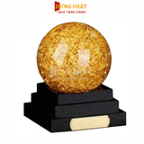Quả cầu pha lê phong thủy (đế pha lê vuông) D=100mm