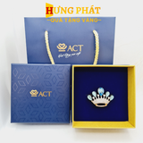 Cài áo vương miện đá xanh