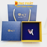 Cài áo đá hồng