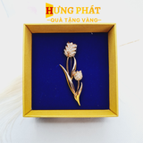 Cài áo 2 bông hoa
