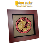 Tranh Đôi Công Hoa Mẫu Đơn Dát Vàng 24K
