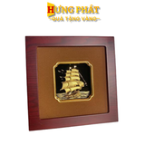 Tranh Thuyền Dát Vàng 24K