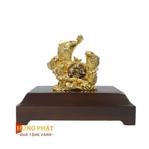 Cá Chép Vượt Vũ Môn Dát Vàng 24K