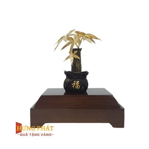 Chậu Cây Kim Ngân Dát Vàng 24K (Mẫu 1)