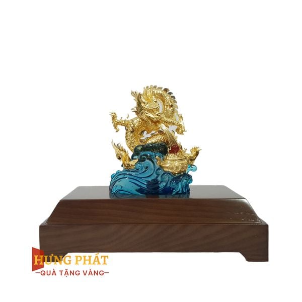 Rồng Nhả Ngọc Dát Vàng 24K