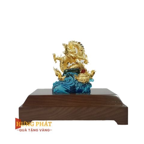Rồng Nhả Ngọc Dát Vàng 24K