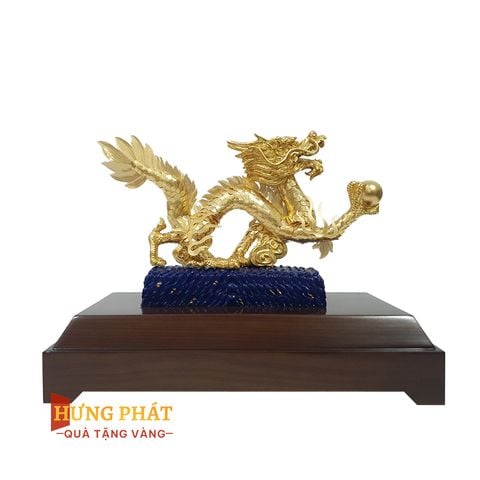 Rồng Dâng Ngọc Dát Vàng 24K