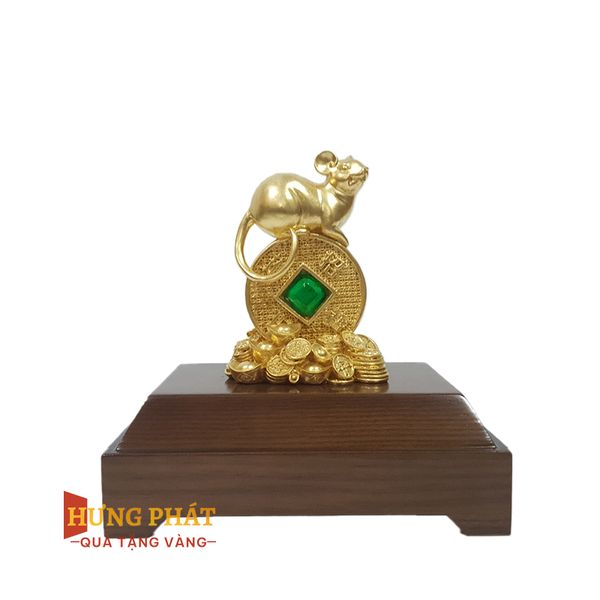 Chuột Phú Quý Dát Vàng 24K (Mẫu 2)