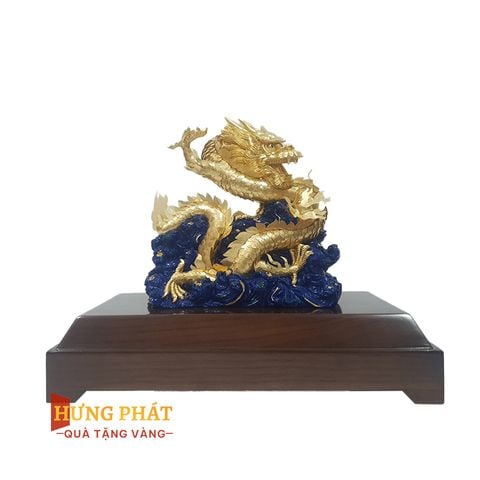 Rồng Cuộn Sóng Dát Vàng 24K