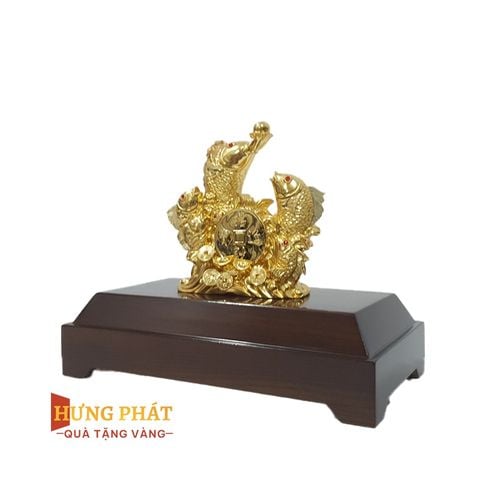 Cá Chép Vượt Vũ Môn Dát Vàng 24K