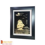 Tranh Thuyền Thuận Buồm Xuôi Gió Dát Vàng 24K 27x34cm