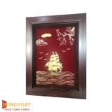 Tranh Thuyền Thuận Buồm Xuôi Gió Dát Vàng 24K 25x32cm