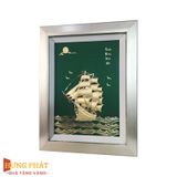 Tranh Thuyền Thuận Buồm Xuôi Gió Dát Vàng 24K 27x34cm
