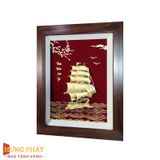 Tranh Thuyền Thuận Buồm Xuôi Gió Dát Vàng 24K 27x34cm