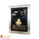 Tranh Thuyền Thuận Buồm Xuôi Gió Dát Vàng 24K 25x32cm