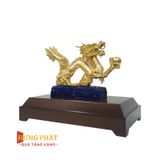 Rồng Dâng Ngọc Dát Vàng 24K