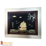 Tranh Thuyền Thuận Buồm Xuôi Gió Dát Vàng 24K 25x32cm