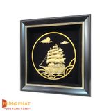 Tranh Thuyền Thuận Buồm Xuôi Gió Dát Vàng 24K 20x20cm
