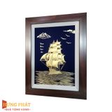 Tranh Thuyền Thuận Buồm Xuôi Gió Dát Vàng 24K 27x34cm