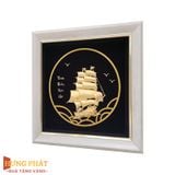 Tranh Thuyền Thuận Buồm Xuôi Gió Dát Vàng 24K 20x20cm