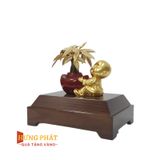 Chú Tiểu Bên Chậu Kim Ngân Dát Vàng 24K