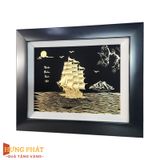 Tranh Thuyền Thuận Buồm Xuôi Gió Dát Vàng 24K 27x34cm