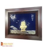Tranh Thuyền Thuận Buồm Xuôi Gió Dát Vàng 24K 25x32cm