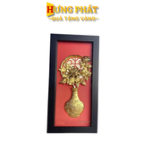 Tranh Bình Hoa Mẫu Đơn Dát Vàng