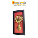 Tranh Bình Hoa Mẫu Đơn Dát Vàng