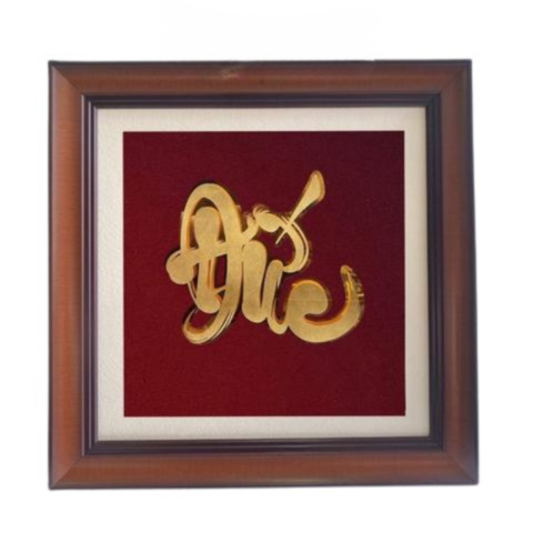 Tranh Chữ Đức Dát Vàng 24K