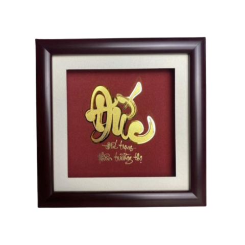 Tranh Chữ Đức Dát Vàng 24K