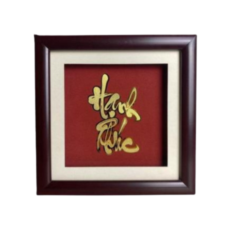 Tranh Chữ Hạnh Phúc Dát Vàng 24K