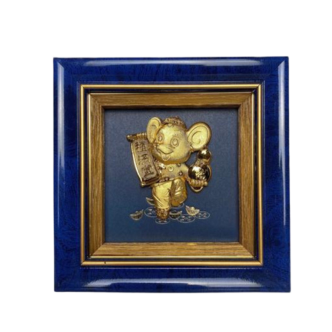 Tranh Chuột Dát Vàng 24K