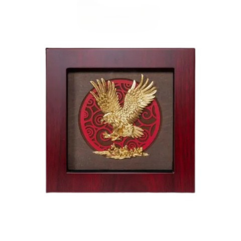 Tranh đại bàng tung cánh dát vàng (20x20cm)