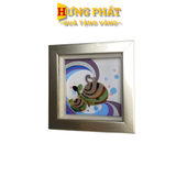 Tranh Hai Mẹ Con Cá Voi Dát Vàng 24K