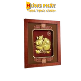 Tranh Heo Mạ Vàng 24K