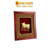 Tranh Heo Dát Vàng 24K