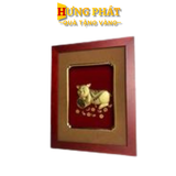 Tranh Heo Dát Vàng 24K