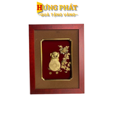 Tranh Heo Dát Vàng 24K