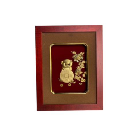 Tranh Heo Dát Vàng 24K