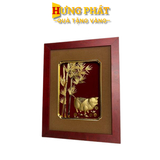 Tranh Heo Dát Vàng 24K