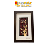 Tranh Hoa Đào Dát Vàng 24K