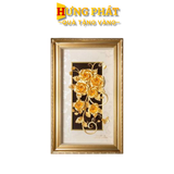 Tranh Hoa Hồng Dát Vàng 24K