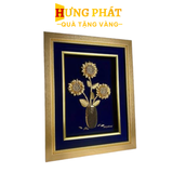 Tranh Hoa Hướng Dương Dát Vàng 24K