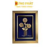 Tranh Hoa Hướng Dương Dát Vàng 24K
