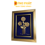 Tranh Hoa Hướng Dương Dát Vàng 24K