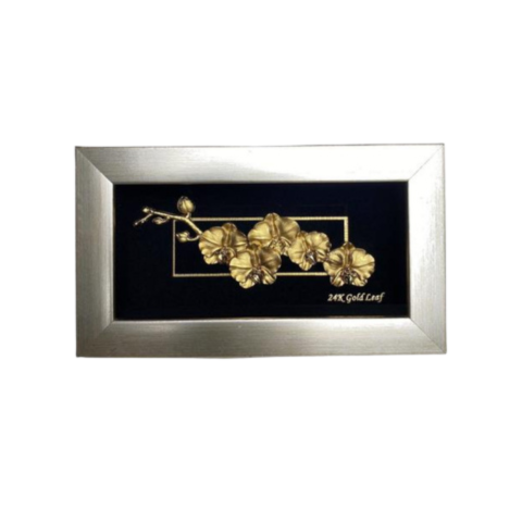 Tranh Hoa Phong Lan Dát Vàng 24K